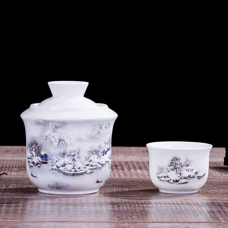 Ceramic Wine Warmer, Wine Glass, Wine Kettle, Household Heating Wine Artifact, Yellow Wine Set