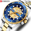 CURREN/Crane 8412 Steel Band Watch Simple Calendar Large Dial Business Watch Waterproof Boys Fashion