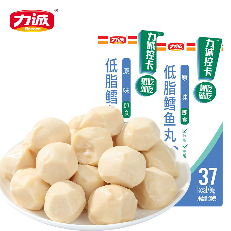 Li Cheng 30g * 10 low-fat cod balls instant meal replacement light truck high protein cod snacks