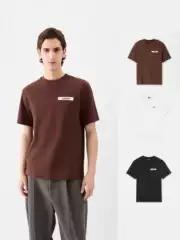 Foreign Trade Jac American Short-Sleeved T-Shirt Trendy Brand Letter Popular Heavy Cotton Round Neck Loose and Versatile Summer Top