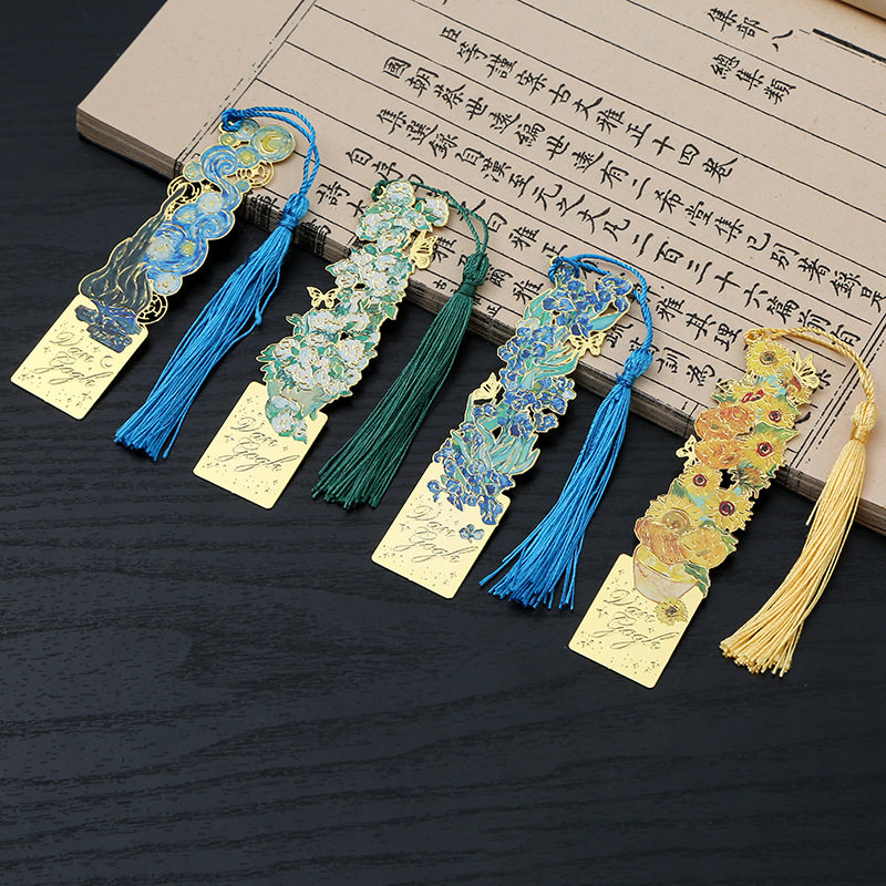 Retro Oil Painting Bookmarks, High-End Metal Bookmarks, Classical Creative High-Value Cultural and Creative Souvenirs, Ready-Made Souvenirs