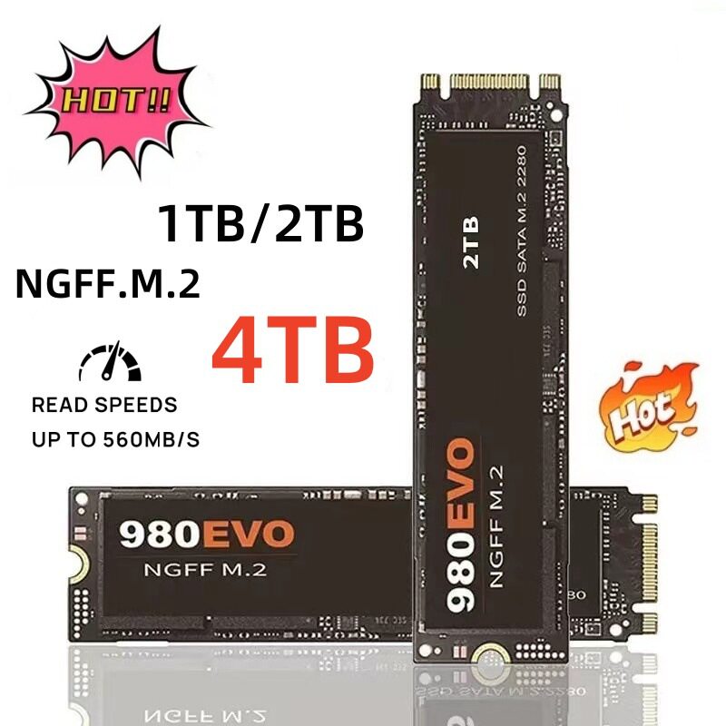 Трансграничный 980EVO встроенный твердотельный накопитель SSD M.Обновление расширения 2NGFF 4TB2TB1TB высокоскоростной sata3.0 Изображение 1