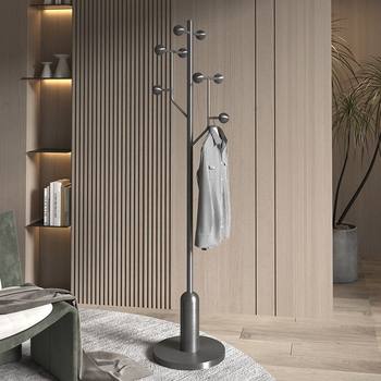 Household Floor-Standing Small Stainless Steel Coat Rack Indoor Room Clothes Rack Bedroom Solid Wood Clothes Rack