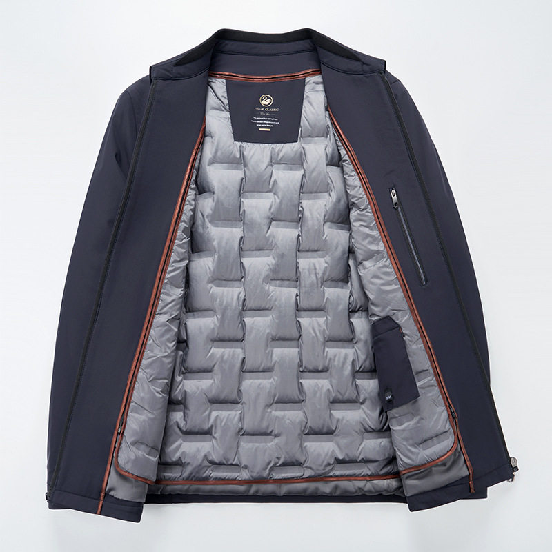 Men's Detachable down Jacket with a Detachable Goose down Liner, 2025 Winter New Business Casual Executive Jacket