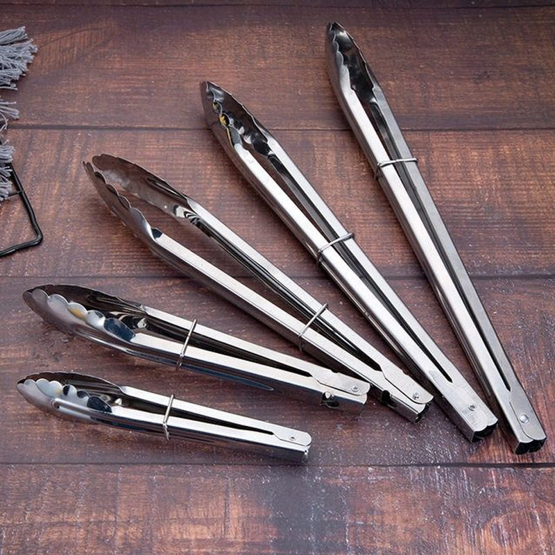 Food clip stainless steel thick charcoal clip 7 inch 9 inch barbecue clip barbecue clip kitchen supplies fried steak clip