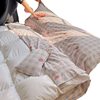 Cloud-Like Soft and Waxy Double-Layer Yarn Hotel Sleeping Bag, Portable Four-Piece Travel Bed Sheetss and Quilt Cover, Three-Piece Travel Set