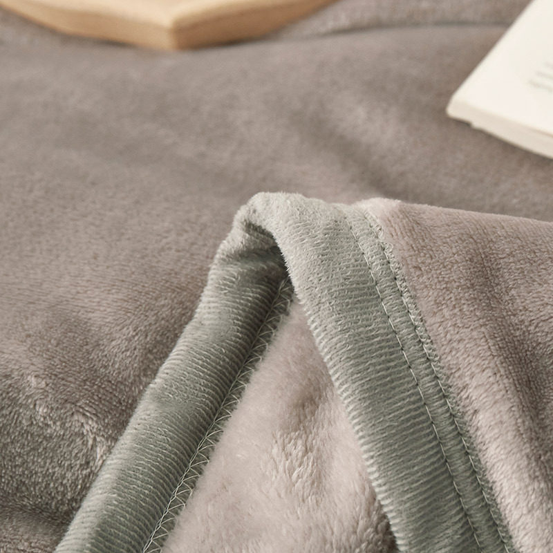 South Korea double-sided velvet bed sheet solid color thickened milk velvet blanket flannel coral velvet warm velvet quilt sheet anti-static