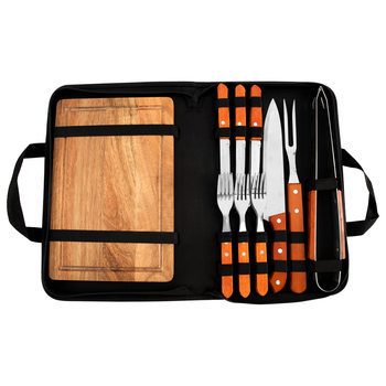 Amazon's Best-Selling Stainless Steel Barbecue Tool Set Outdoor Bbq Wooden Handle Fork Shovel Clip Combination Barbecue Set Complete Set