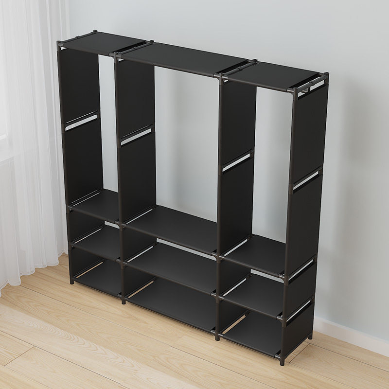 Simple Coat Rack Multi-functional Storage Rack Clothes Rack Household Bedroom Bold Wardrobe Floor Storage Rack Clothes Hanger