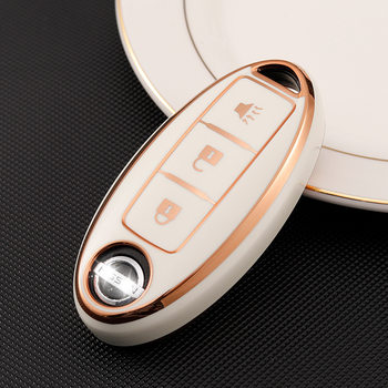 Suitable for Nissan Sylphy Key Shell Bluebird Tiida Car Key Bag Qijun Qashqai Jinke Nissan Protective Key Cover