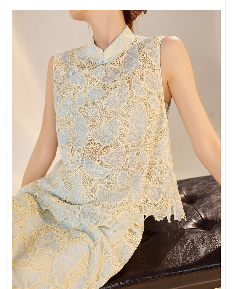 Set áo vest không tay thêu hoa kèm chân váy midi dài hai mảnh — Váy Midi Xanh Nước Biển (Giao Hàng Ngay), Váy Midi Xanh Nước Mây (Giao hàng trong 7 ngày), Áo Vest Xanh Nước Biển (Giao Hàng Ngay), Áo Vest Xanh Nước Biển Cloud (Giao hàng trong 7 ngày)