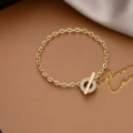 2092#QT buckle letter bracelet