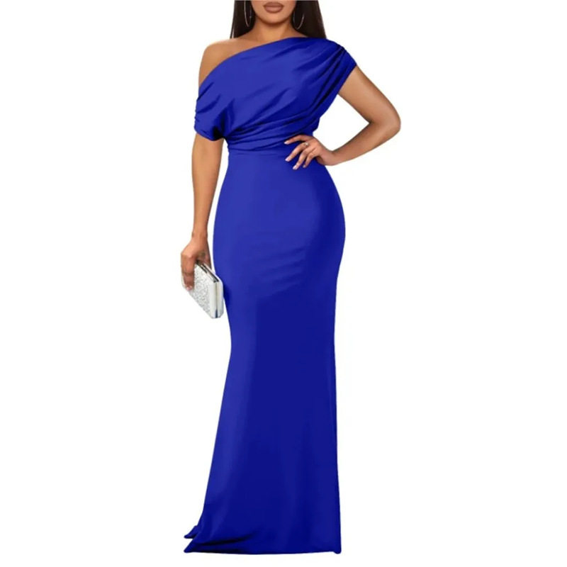 Elegant French Style Off Shoulder Bodycon Dress Summer Collection Slim Fit Chic Design Perfect for Parties and Events
