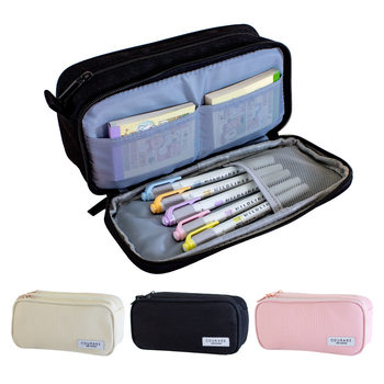 Amazon's Popular Pencil Case Cross-Border Large-Capacity Stationery Box High-Looking Student Storage Box Niche Stationery Bag Factory