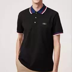 Cross-Border French Celebrity La Style Men's Classic Business Color-Blocking Commuter Style Short-Sleeve T-Shirt Polo Shirt