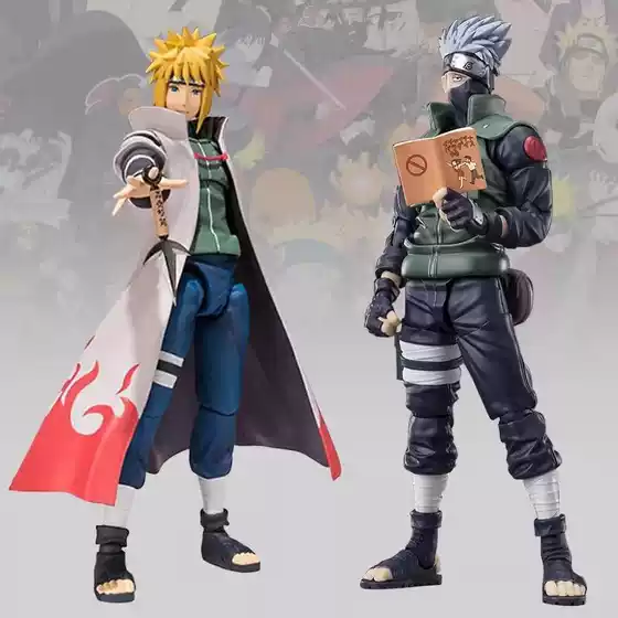 SHF Naruto Kakashi Hatake Minato Namikaze Articulated Action Figure Model Collectible Toy