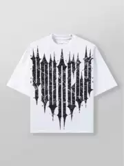 YOUNGLA Men's Oversized American Style Cotton Crew Neck T-Shirt for Workout, Running & Casual Wear, Short Sleeve