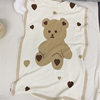 Ins South Korea Bear Knitted Blanket for Newborn Baby Stroller Cover Blanket for Baby Indoor Nap Air-conditioning Blanket