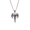 European and American Angel Wings Cross Titanium Steel Necklace Male Niche Design Sense Accessories Punk Style Diamond Pendant Pendant