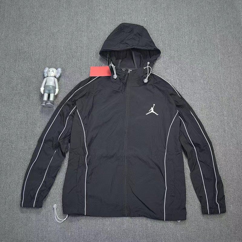 New summer Jordan AJ sun protection clothing flying man printed small label leisure luminous strip men and women couple hooded jacket