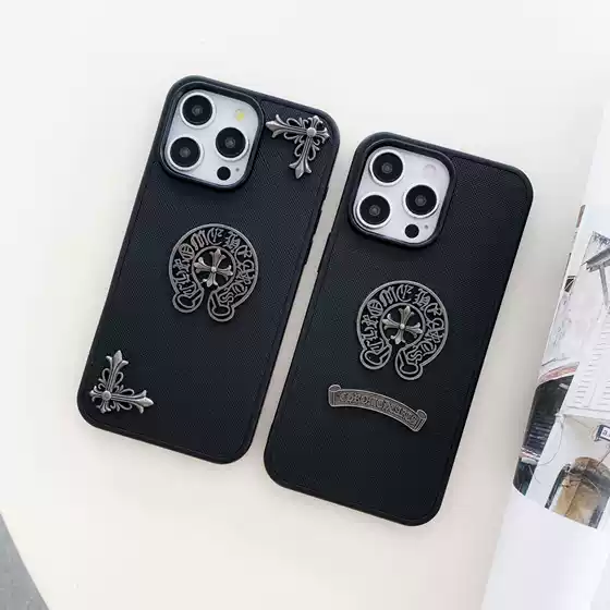 Croix Heart Cross Pattern Leather 3D Apple 17 Pro Max Phone Case Cross iPhone 16 Personalized Unisex Style
