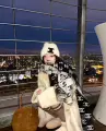 Double c letter scarf [with gift box]