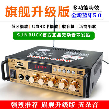 Newly Upgraded High-Power Mini Bluetooth Power Amplifier Lossless 12V Card U Disk Radio Power Amplifier for Car and Home Use