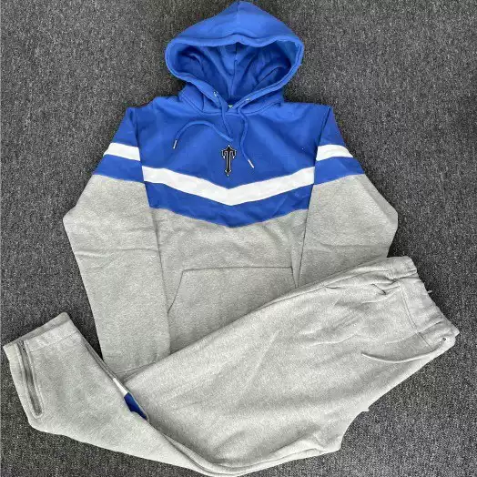 European and American fashion brand new Trapstar sweater suit three color optional embroidery drawstring hooded coat sports suit
