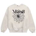 Oatmeal black floral sweatshirt