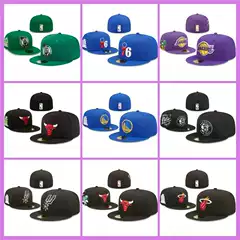 Factory direct 2024 side embroidery commemorative basketball cap three-dimensional embroidery cap size cap closed cap NBA hip-hop cap