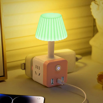 Christmas Limited Edition Smart Voice-Activated Night Light, Voice-Controlled Eight-Color Bedside Atmosphere Light, Cube Socket, 2025 New Model