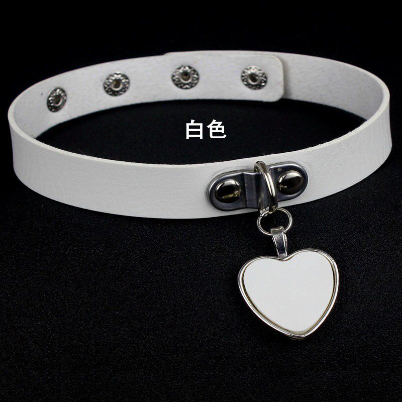 Collar Women's collar leather bell neck ring dark love pendant collar necklace chain necklace love collar