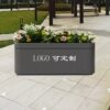 Outdoor Stainless Steel Flower Box Combination Square Sales Department Commercial Flower Bed Outdoor Street Gardening Iron Partition Flower Box