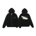 986 black zipper sweatshirt