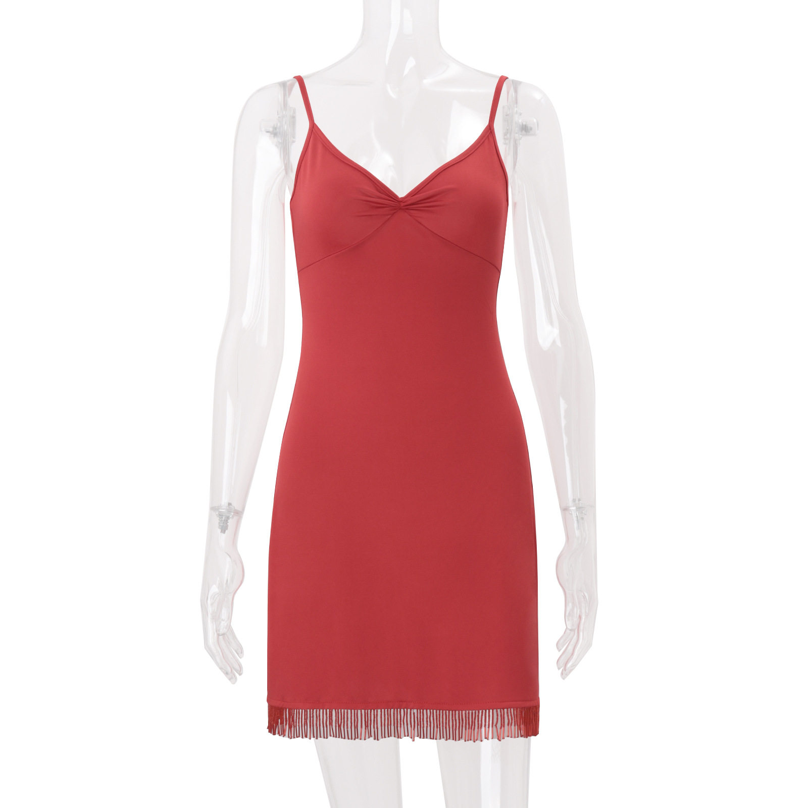 Summer Womens Bodycon Mini Dress Sexy Solid Color V Neck Backless Spaghetti Straps Perfect for Parties and Events