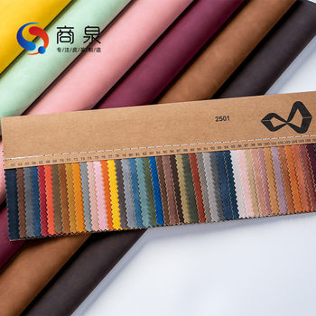 Factory in stock pu artificial leather shoe material luggage handbag pillow leather fabric vintage frosted suede sheep bar