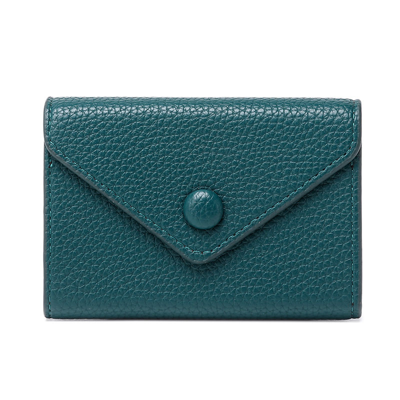 Cross-Border Trend 2023 New Style Pebbled Soft Leather Lightweight Portable Small Card Holder for Women Rfid Anti-Theft Brush Accordion Card Holder