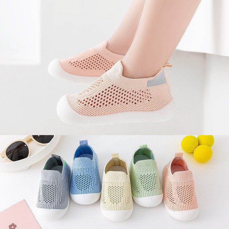 Baby Toddler Shoes Baby Shoes Soft-soled Non-slip Thin Summer Casual Mesh Flying Woven Shoes for Boys and Girls