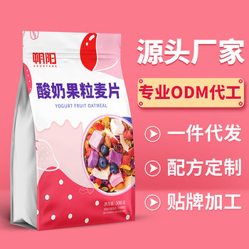 Yogurt Fruit Dry Baked Fruit Nut Oatmeal 500g Drink Nutritional Cereal Breakfast Meal Replacement Satiety