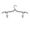 Folding travel clothes hanger foldable with clip folding clothes hanger portable travel clothes hanger (Black 12 pieces