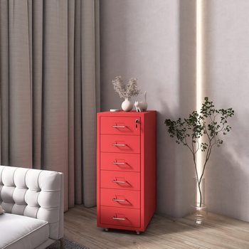 Ins-Style Wrought Iron Drawer Cabinet, Easy to Disassemble and Assemble, Haierme Under-Desk Drawer Cabinet, Household Steel Colorful Storage Cabinet