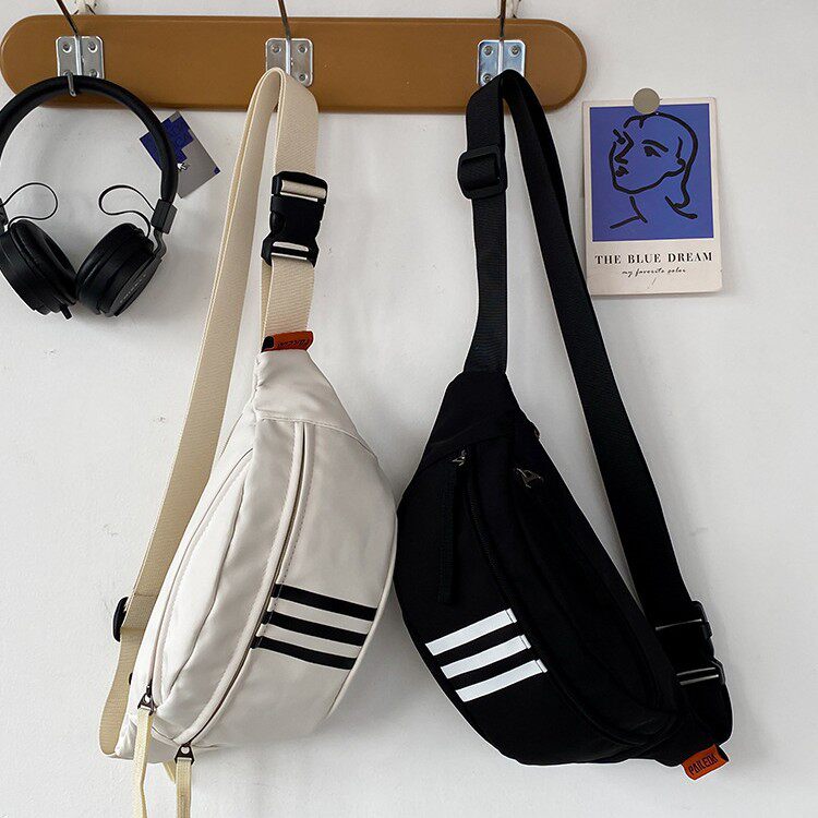 Ins Casual Chest Bag Men's Crossbody Bag Girls Sports Versatile Shoulder Small Backpack Lightweight Mobile Phone Waist Bag Portable