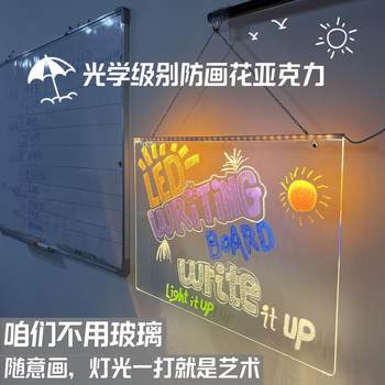 Erasable DIY Painted Acrylic Panel Light Hanging Stall USB Atmosphere Light Fluorescent Board Night Light Led Light