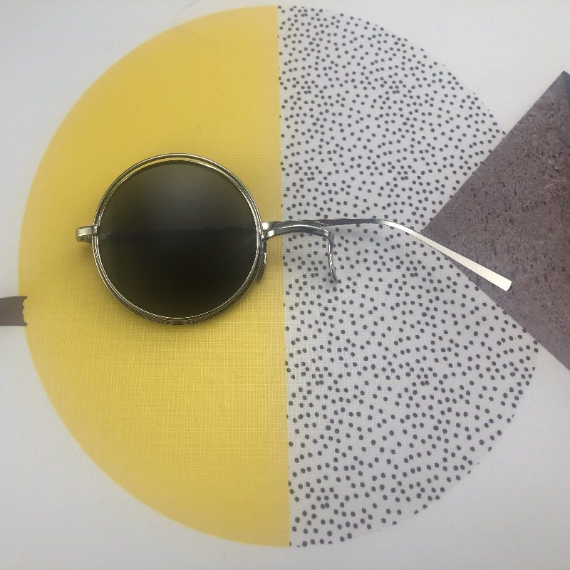 2024 new single frame double ring glasses retro fashion personality decorative mirror cos shape frame can be wholesale