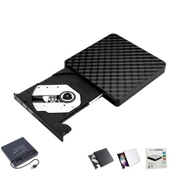 USB3.0 external DVD burner CD player CD drive DVD RW Plaid enclosure VCD player