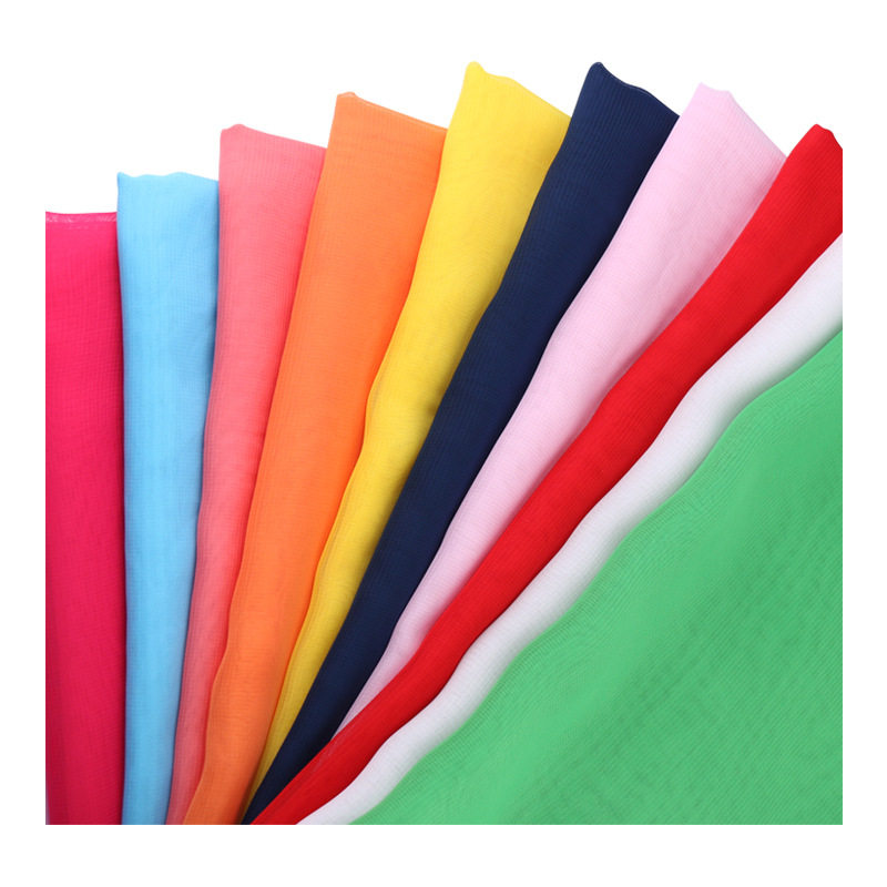 [Hot] 100D Chiffon Fabric Georgette Chiffon Fabric Ready Stock Multi-Color Manufacturer Chiffon Fabric