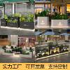 Outdoor solar iron flower box street courtyard LED luminous flowerpot stainless steel planter fence partition outside pendulum