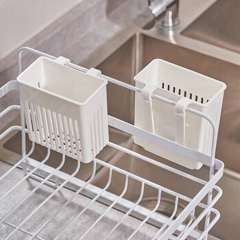 Foreign Trade Original Hanging Chopstick Basket Cutlery Storage Rack Kitchen Knife and Fork Draining Rack Chopstick Holder Spoon Storage Box Chopstick Holder