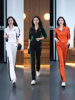 Casual Sports Suit for Women, Spring and Autumn 2025 New Style, Fashionable and Slimming, Stand-Up Collar Sweatshirt and Wide-Leg Pants Two-Piece Set