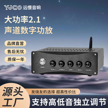 D6S Dual-Core Tpa3255 Digital 2.1 Power Amplifier Bluetooth 5.1 Independent Decoding (Built-In Power Supply)